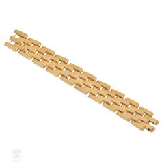 Retro French gold escalator tank bracelet
