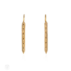 Retro French gold hoop earrings