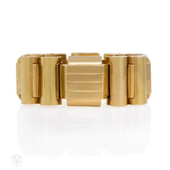 Retro geometric gold bracelet