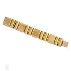 Retro geometric gold bracelet