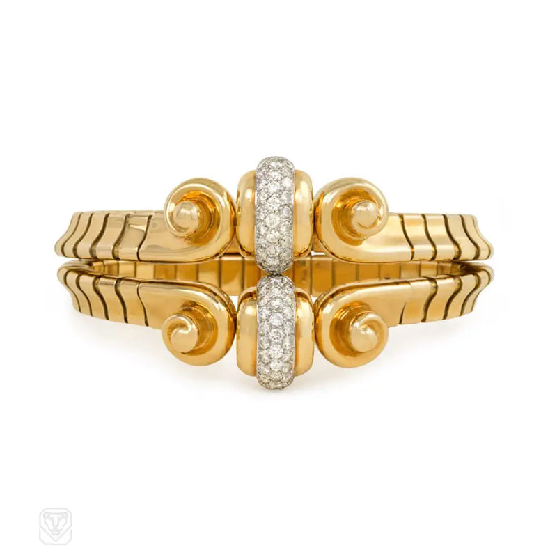 Retro Gold And Diamond Bracelet Mauboussin