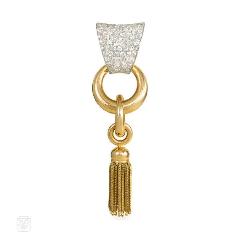 Retro Gold And Diamond Tassel Brooch Boucheron
