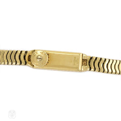 Retro gold box chain watch, Jaeger-LeCoultre
