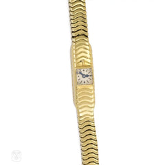 Retro gold box chain watch, Jaeger-LeCoultre