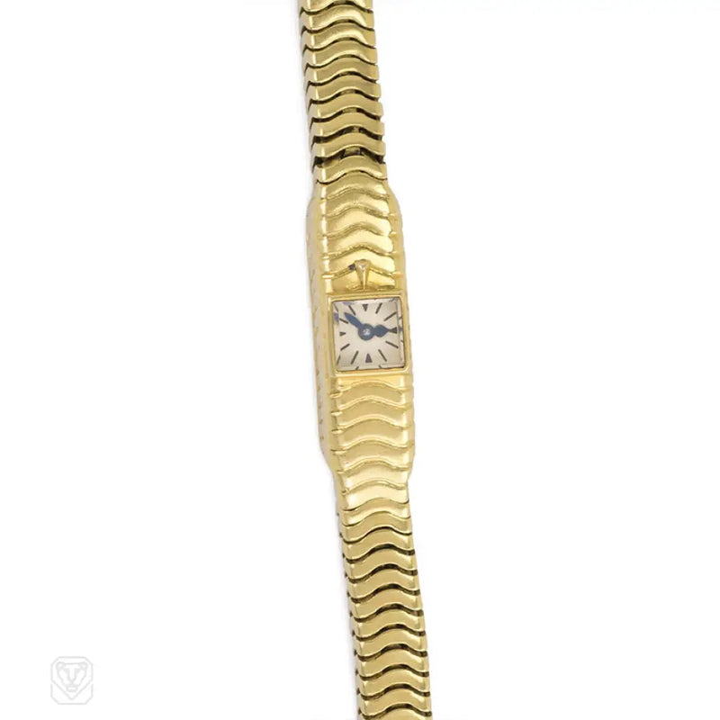 Retro Gold Box Chain Watch Jaeger - Lecoultre