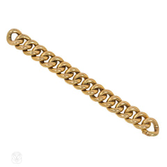 Retro gold curblink bracelet