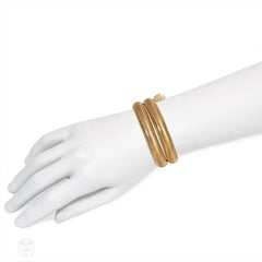 Retro gold gas pipe bracelet