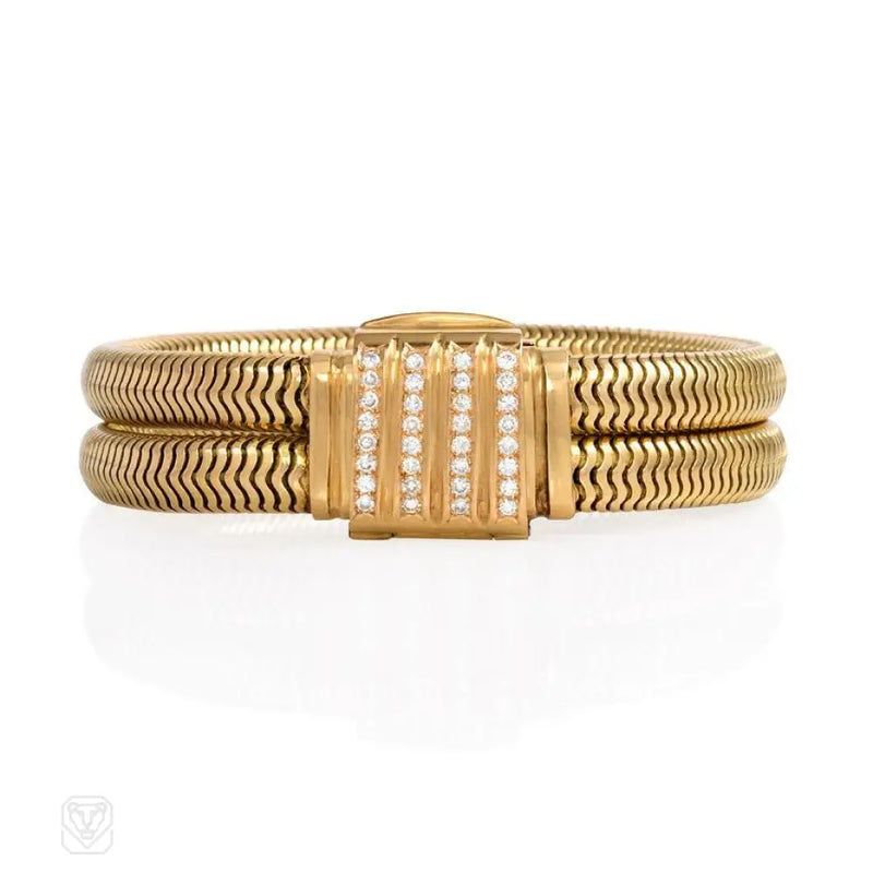 Retro Gold Gaspipe Bracelet