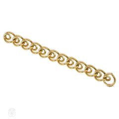 Retro gold loop bracelet