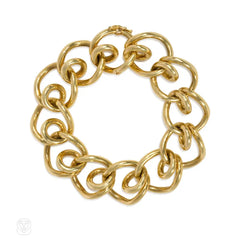 Retro gold loop bracelet