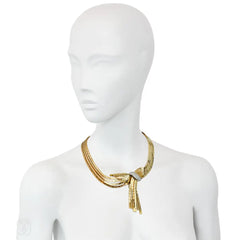 Retro gold necklace with detachable swag brooch, Garrard, London