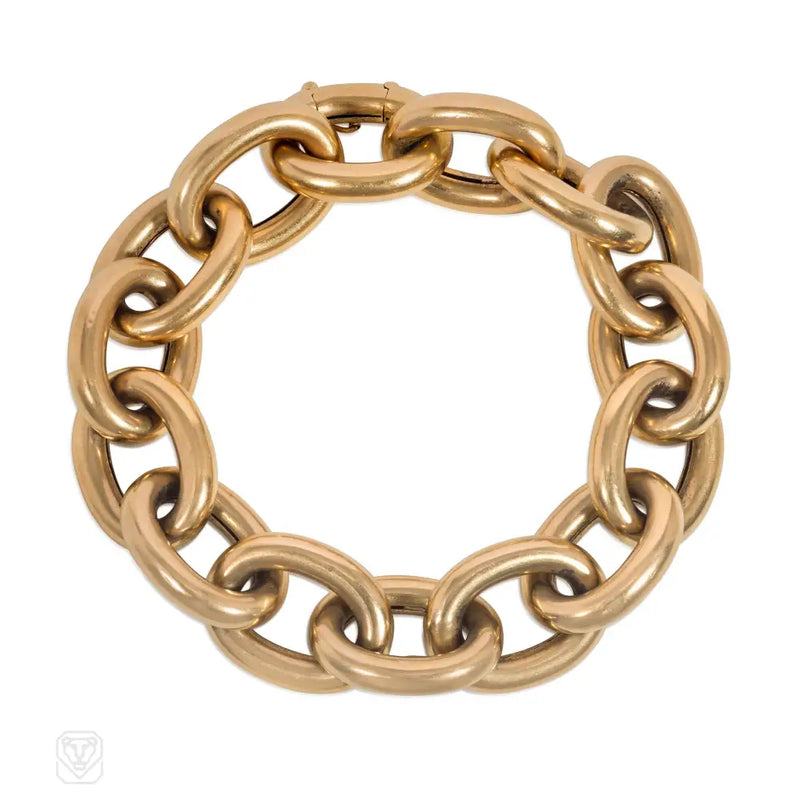 Retro Gold Oval Link Bracelet