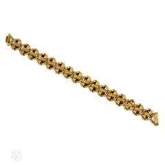 Retro Gold Ribbed Link Bracelet, Van Cleef & Arpels