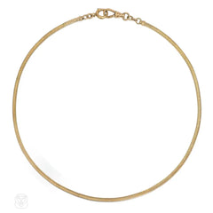 Retro gold snake chain necklace