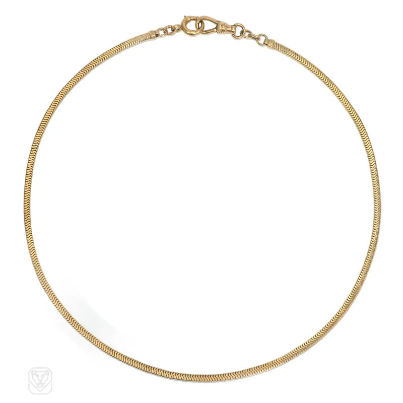 Retro Gold Snake Chain Necklace