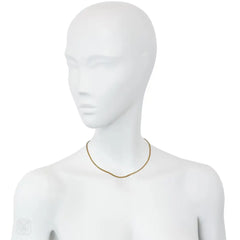 Retro gold snake chain necklace