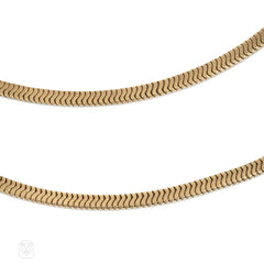 Retro gold snake chain necklace