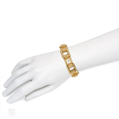 Retro gold wrist watch, Cartier