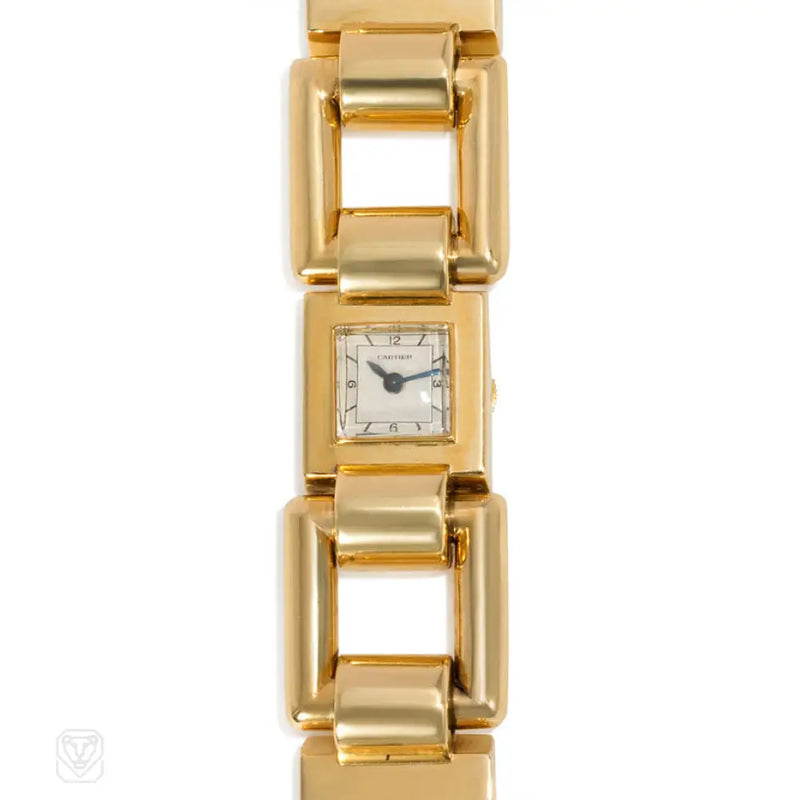 Retro Gold Wrist Watch Cartier