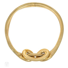 Retro Mauboussin gold and diamond necklace