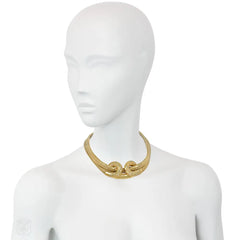 Retro Mauboussin gold and diamond necklace