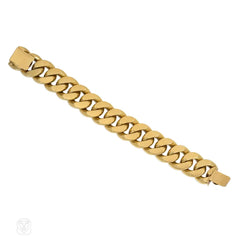Retro Mellerio gold oversized curblink bracelet