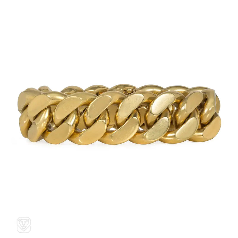 Retro Mellerio gold oversized curblink bracelet