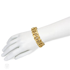 Retro Mellerio gold oversized curblink bracelet