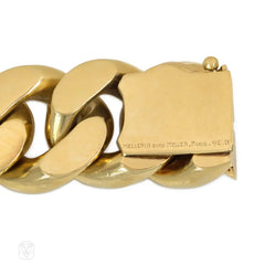 Retro Mellerio gold oversized curblink bracelet