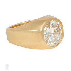 Retro Monture Cartier gold and diamond solitaire ring – Kentshire