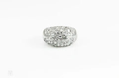 Retro pavé diamond bombé ring, Traebert, Hoffer and Mauboussin