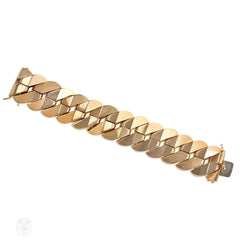 Retro rose gold tank bracelet