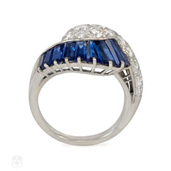 Retro sapphire and diamond ring, Oscar Heyman Bros.