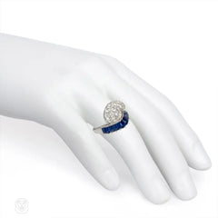 Retro sapphire and diamond ring, Oscar Heyman Bros.