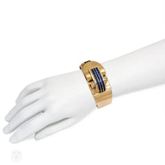 Retro sapphire covered watch. Trabert and Hoeffer Mauboussin