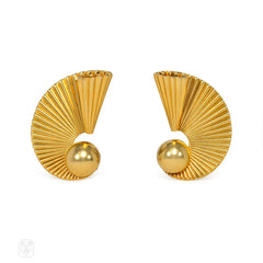 Retro scroll earrings, Cartier