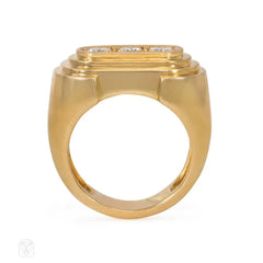Retro style gold and diamond ring, Hermès