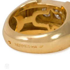 Retro style gold and diamond ring, Hermès