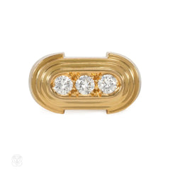 Retro style gold and diamond ring, Hermès