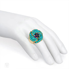 Retro turquoise and amethyst ring. Cartier, Paris