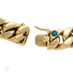 Reversible gold and turquoise bracelet