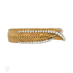 Ribbed chevron bracelet, Georges Lenfant for Asprey