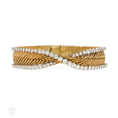 Ribbed chevron bracelet, Georges Lenfant for Asprey