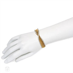 Ribbed chevron bracelet, Georges Lenfant for Asprey