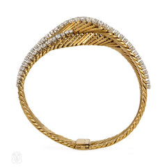 Ribbed chevron bracelet, Georges Lenfant for Asprey