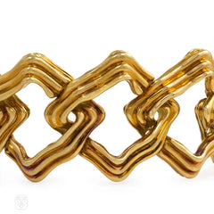 Ribbed gold link bracelet, Tiffany, Italy