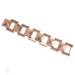 Rose gold plaque link bracelet, Tiffany