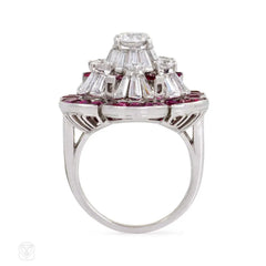 Ruby and Diamond Cocktail Ring, Oscar Heyman