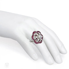 Ruby and Diamond Cocktail Ring, Oscar Heyman