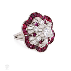 Ruby and Diamond Cocktail Ring, Oscar Heyman